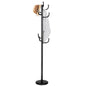 Metal Coat Rack, Freestanding Clothes Hanger with 8 Hooks