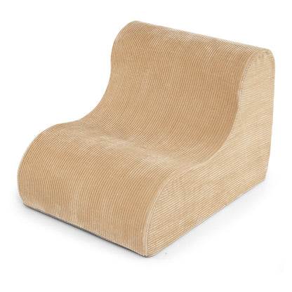 Curved Lazy Floor Sofa with Machine-washable Cover and Anti-slip Bottom