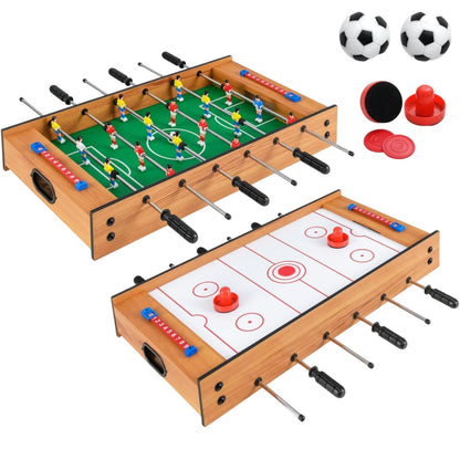 2 In 1 Multi Game Table Compact Tabletop Foosball Table and Hockey Game