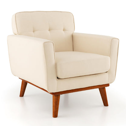 Modern Accent Armchair with Removable Padded Seat Cushion