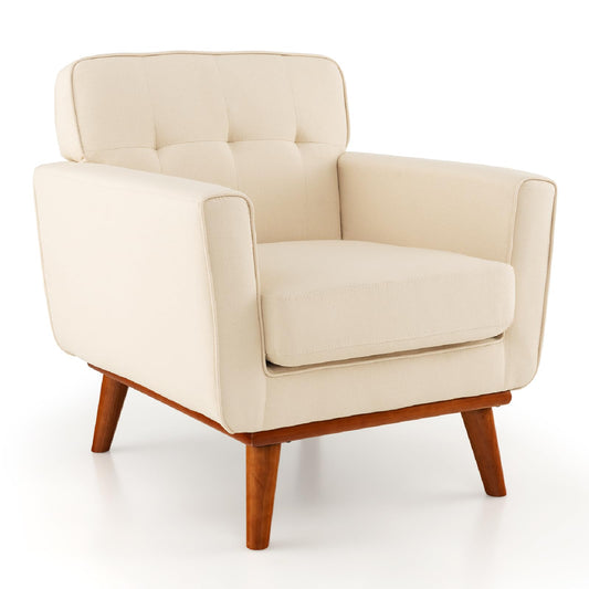 Modern Accent Armchair with Removable Padded Seat Cushion