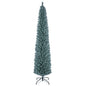 5FT/6FT/7FT Green Pencil Slim Christmas Tree, Traditional Artificial Pine Xmas Tree