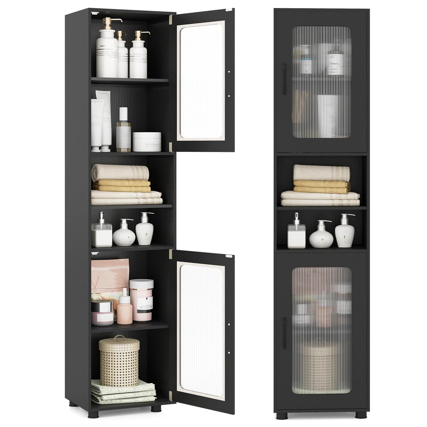 Tall Bathroom Cabinet, Freestanding Storage Cupboard