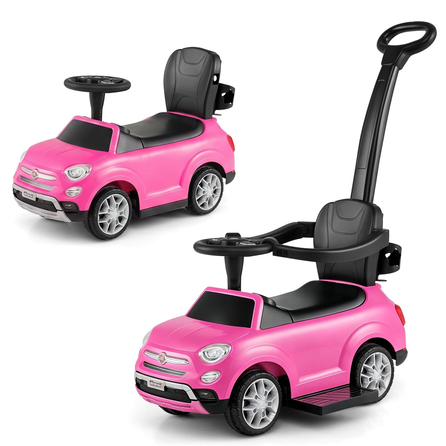 3 in 1 Ride on Push Car, Toddler Push Along Car with Handle