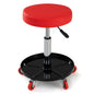 Height Adjustable Mechanic Stool with Wheels and Storage for Garage