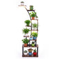 Plant Stand with Grow Lights, 161cm Tall 9-Tier Corner Metal Plant Shelf Flowerpot Holder