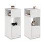 Slim Bedside Table with Drawer and 2 Storage Compartments