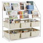 Toy Storage Organizer, Kids Bookshelf with 6 Removable Drawers