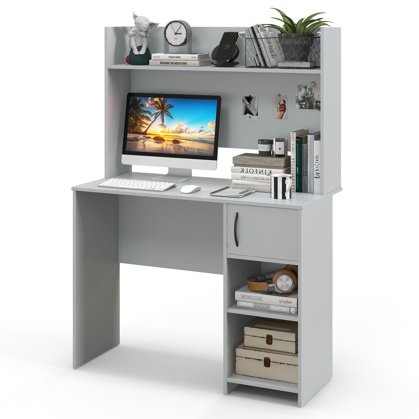 Computer Desk, Modern Writing Workstation PC Laptop Table