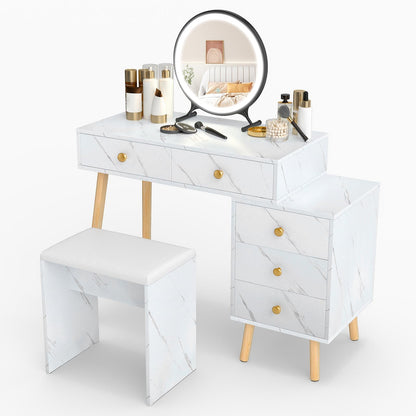 Vanity Desk Makeup Vanity Set with Removable Mirror