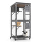Large Wooden Cat House on Wheels with Resting Box