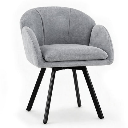 360° Swivel Accent Chair, Upholstered Chenille Armchair