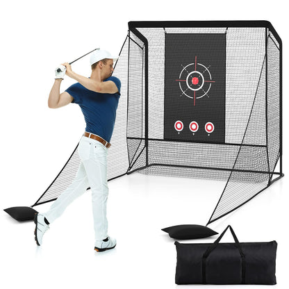 Golf Practice Hitting Net Golf Cage with Dual Side Barriers