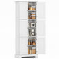 Tall Kitchen Cupboard, 6-Tier Storage Cabinet with 6 Doors