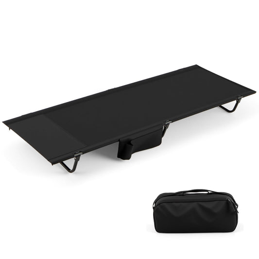 Ultralight Camping Cot for Adults with Side Pocket