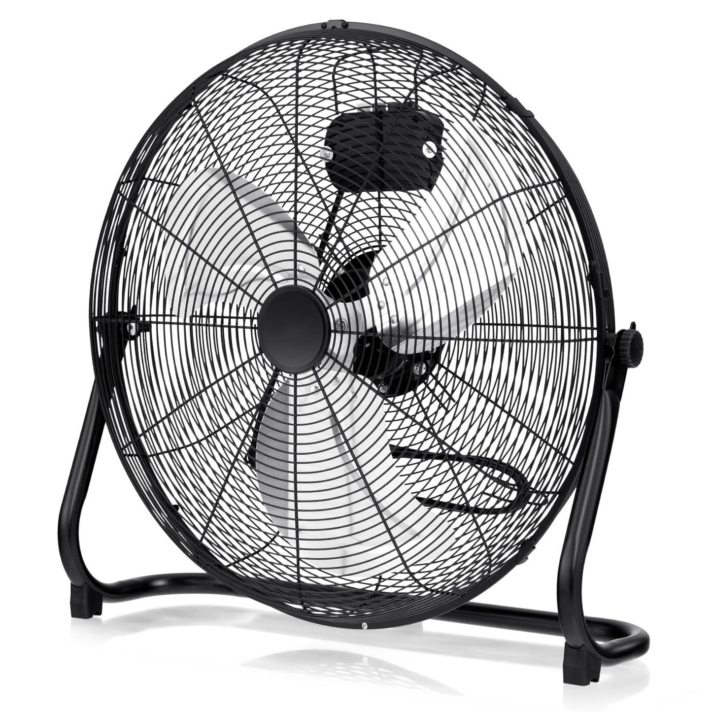 160W High Velocity Floor Fan with 3 Speed and Adjustable Tilting Head