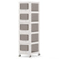 Slim Bathroom Floor Cabinet with 3/4/5 Drawers on Wheels (3-Tier) | Narrow Bathroom Storage Unit