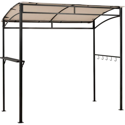 Outdoor Grill Gazebo with Serving Shelf and Storage Hooks