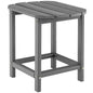 Weather-Proof HDPE Sofa End Table with Slatted Top and Curved Edge