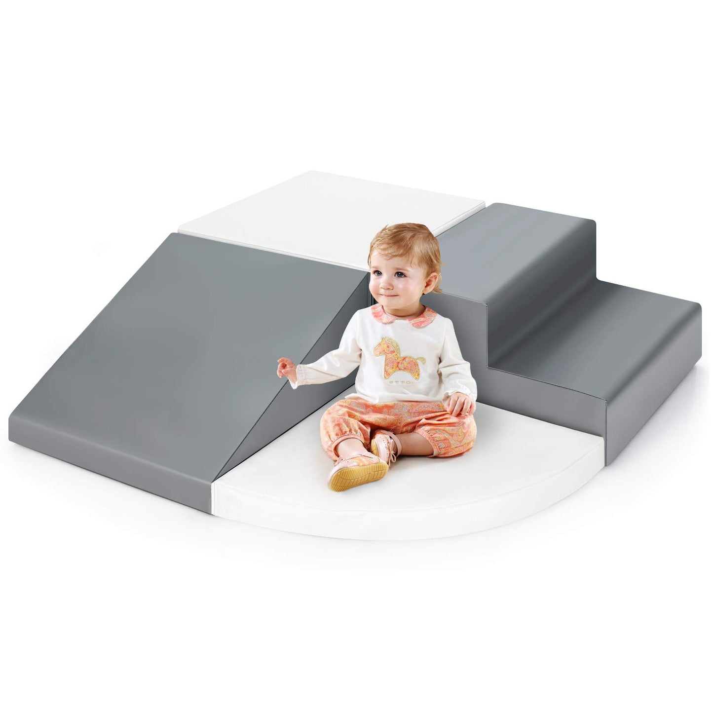 4 Pieces Climb and Crawl Foam Play Set for Toddlers