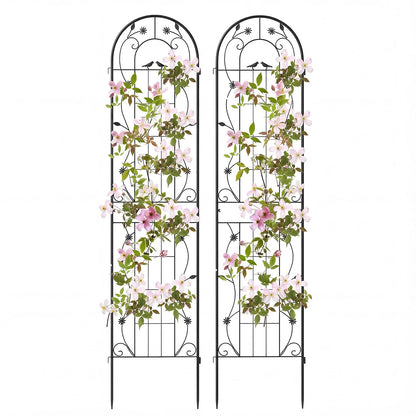 2/4 Pack Garden Trellis, 180/220 x 50cm Galvanized Steel Trellis for Climbing Plants