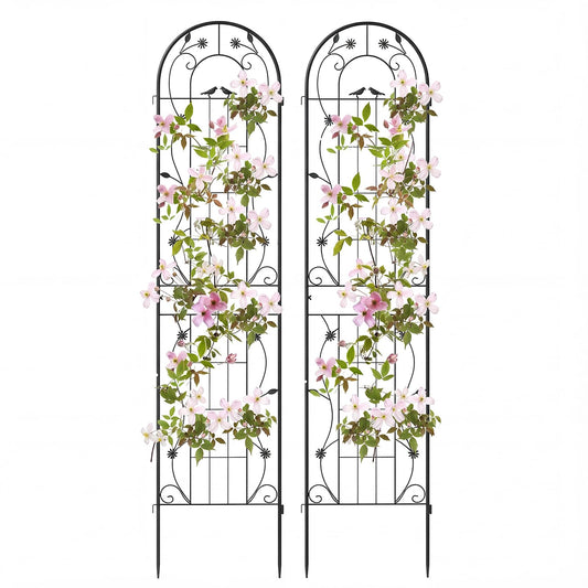 2/4 Pack Garden Trellis, 180/220 x 50cm Galvanized Steel Trellis for Climbing Plants