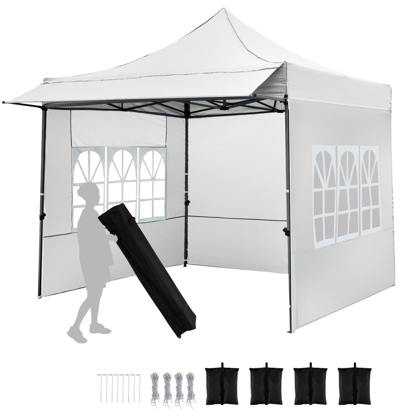 3m x 3m Pop up Canopy Tent, Outdoor Gazebo Instant Canopy