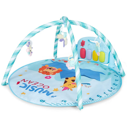 Kick & Play Piano Gym Activity Center with Lights and 5 Hanging Sensory Toys
