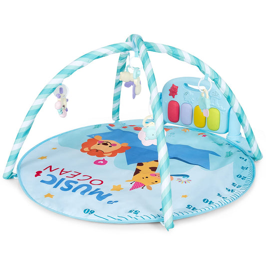 Kick & Play Piano Gym Activity Center with Lights and 5 Hanging Sensory Toys