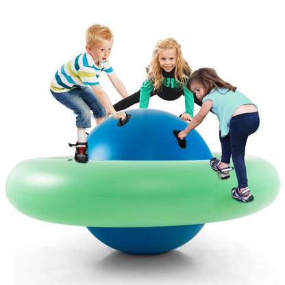 Inflatable Dome Rocker Bouncer for Kids with 6 Built-in Handles