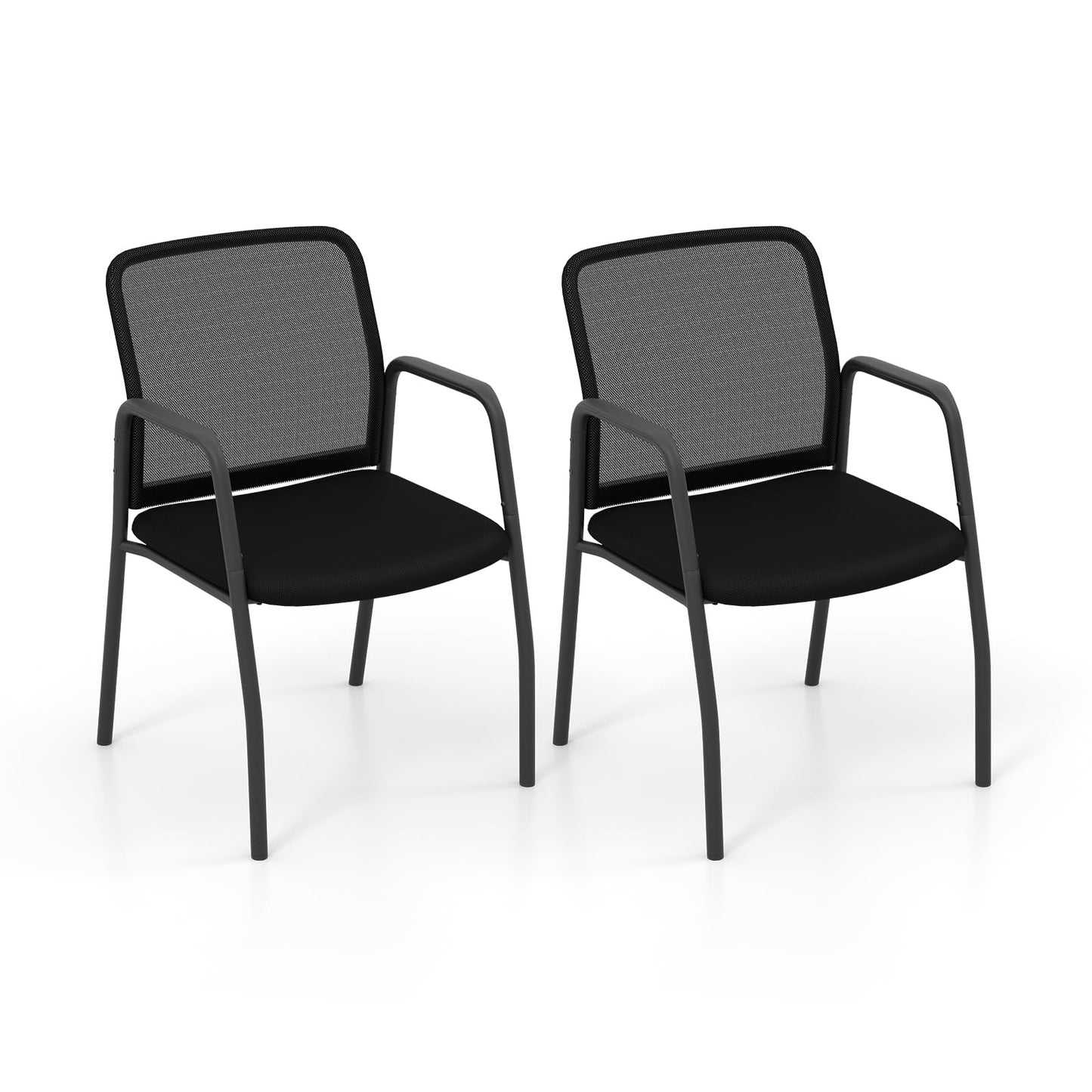 Office Guest Chairs with Ergonomic Mesh Backrest and Cushioned Seat