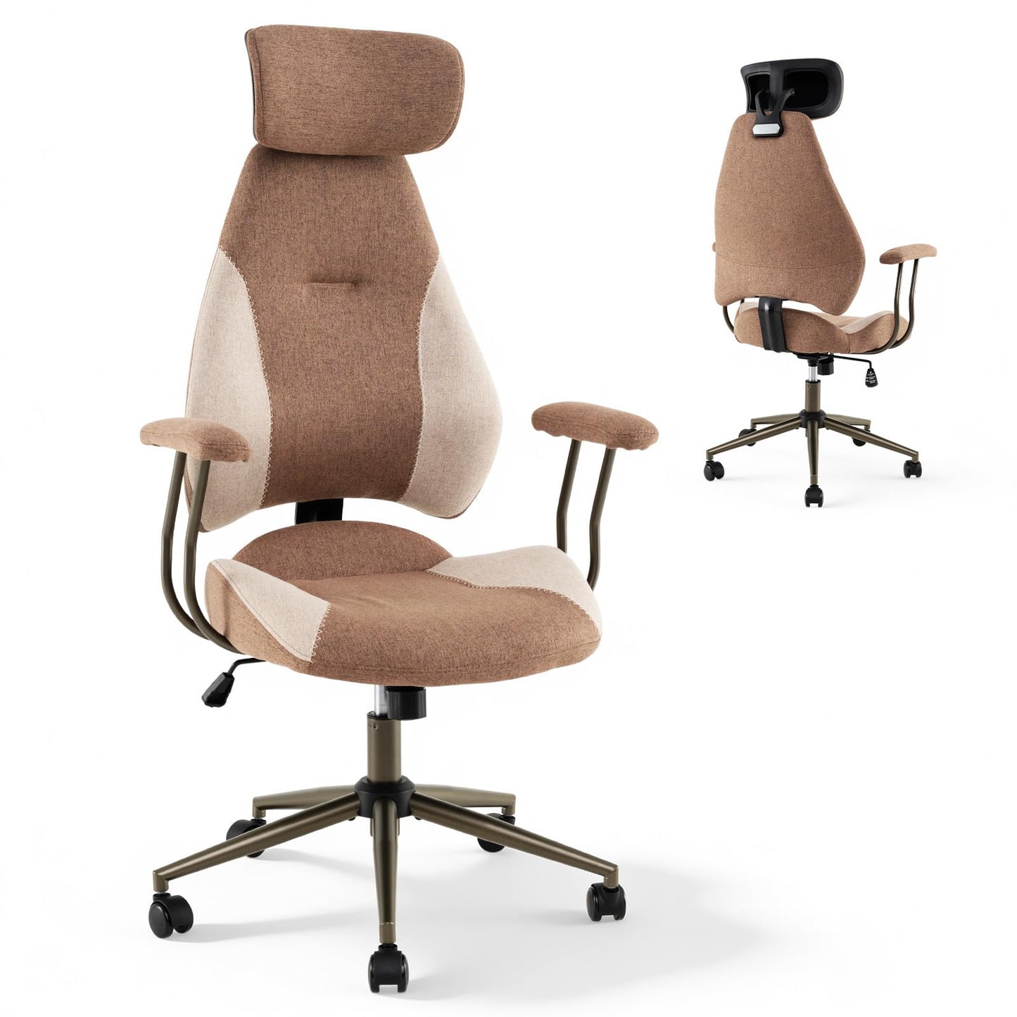 Ergonomic Office Chair, High Back Computer Desk Chair with 2D Headrest