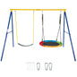A-Frame Metal Swings Stand with Belt Swing and Nest Swing