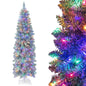 Pre-Lit Artificial Christmas Tree, Slim Pencil Xmas Tree