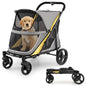 Dog Stroller for Large Dogs with One-Step Brake & Mesh Windows and Storage Bag