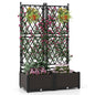 Garden Planter with Trellis with Self-Watering Device and Drainage Holes