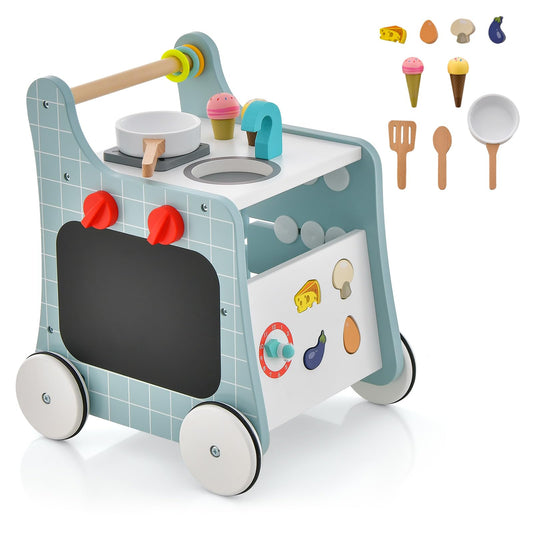 6 in 1 Wooden Baby Walker for 12 Months +