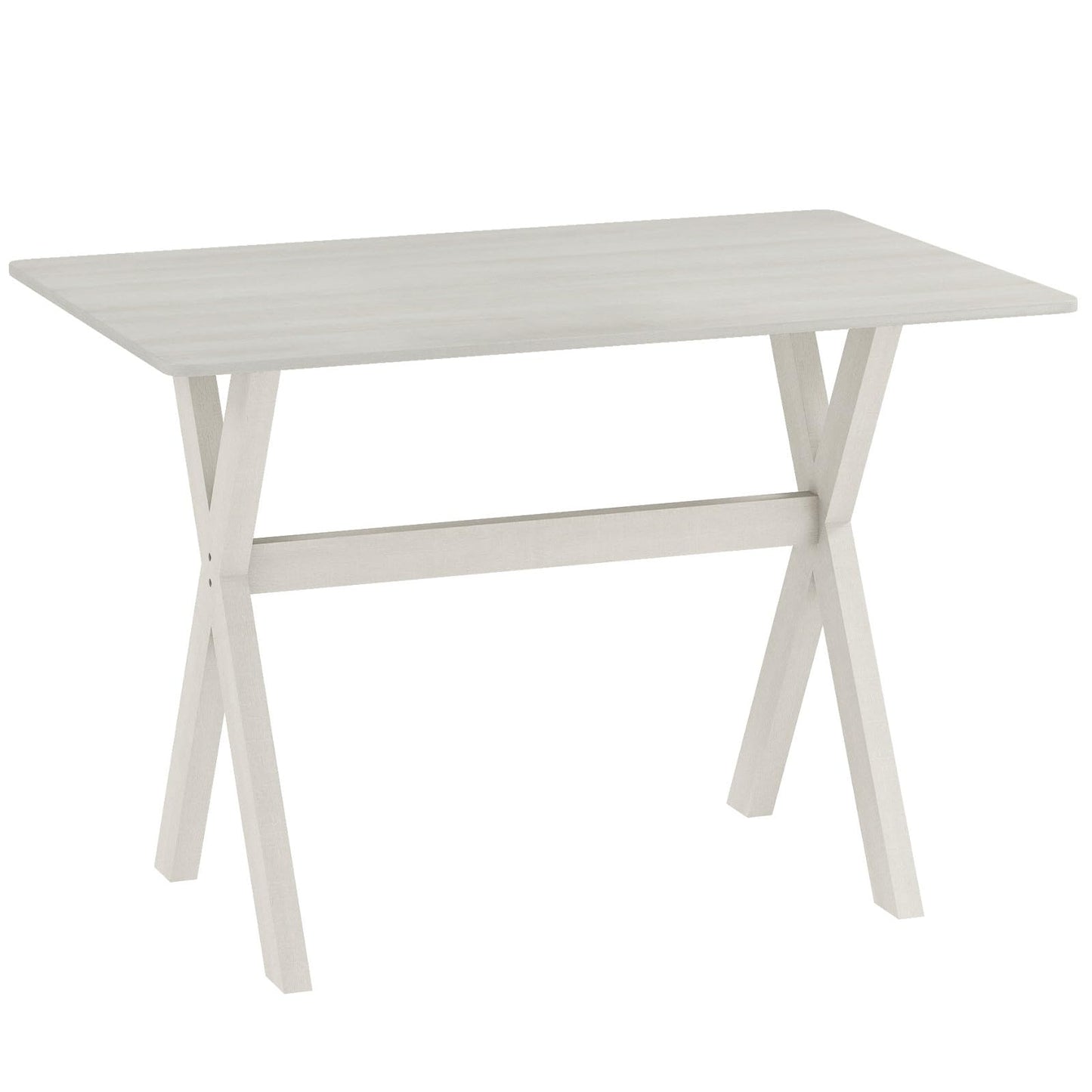 Modern Dining Table Wooden Kitchen Table with X-shaped Frame and with Wood Grain Texture Tabletop