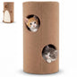 2-Tier Cat House for Indoor Cats with Sisal Scratching Mat Hideaway Cave and Bear Accents