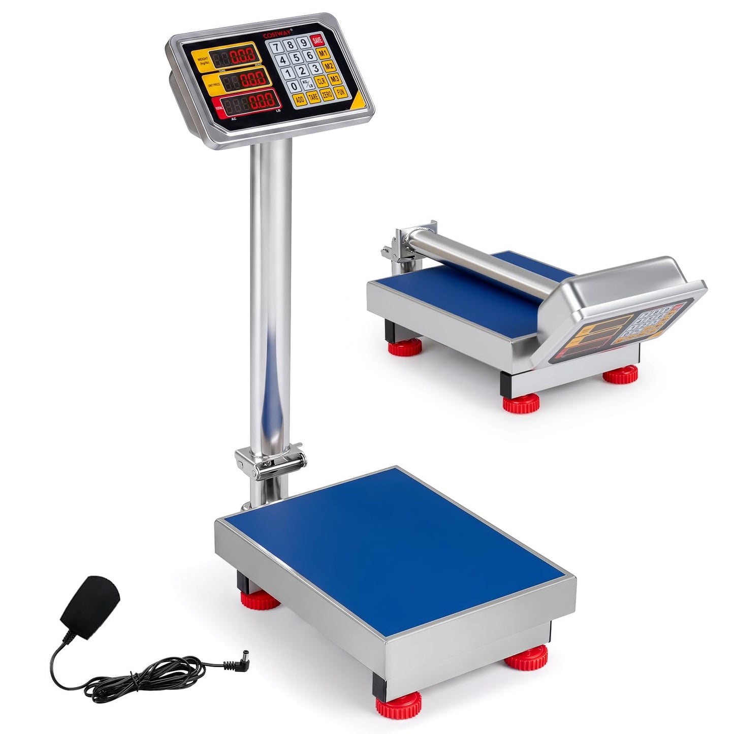 150KG/331lbs Commercial Digital Platform Scales with Folding Design