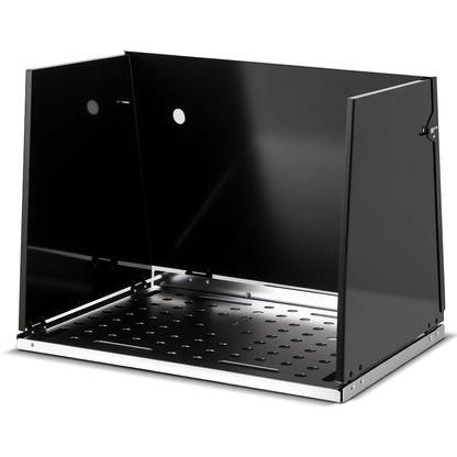 Galvanized Metal Work Table with Perforated Panel