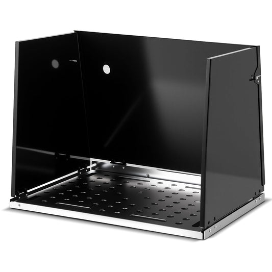 Galvanized Metal Work Table with Perforated Panel