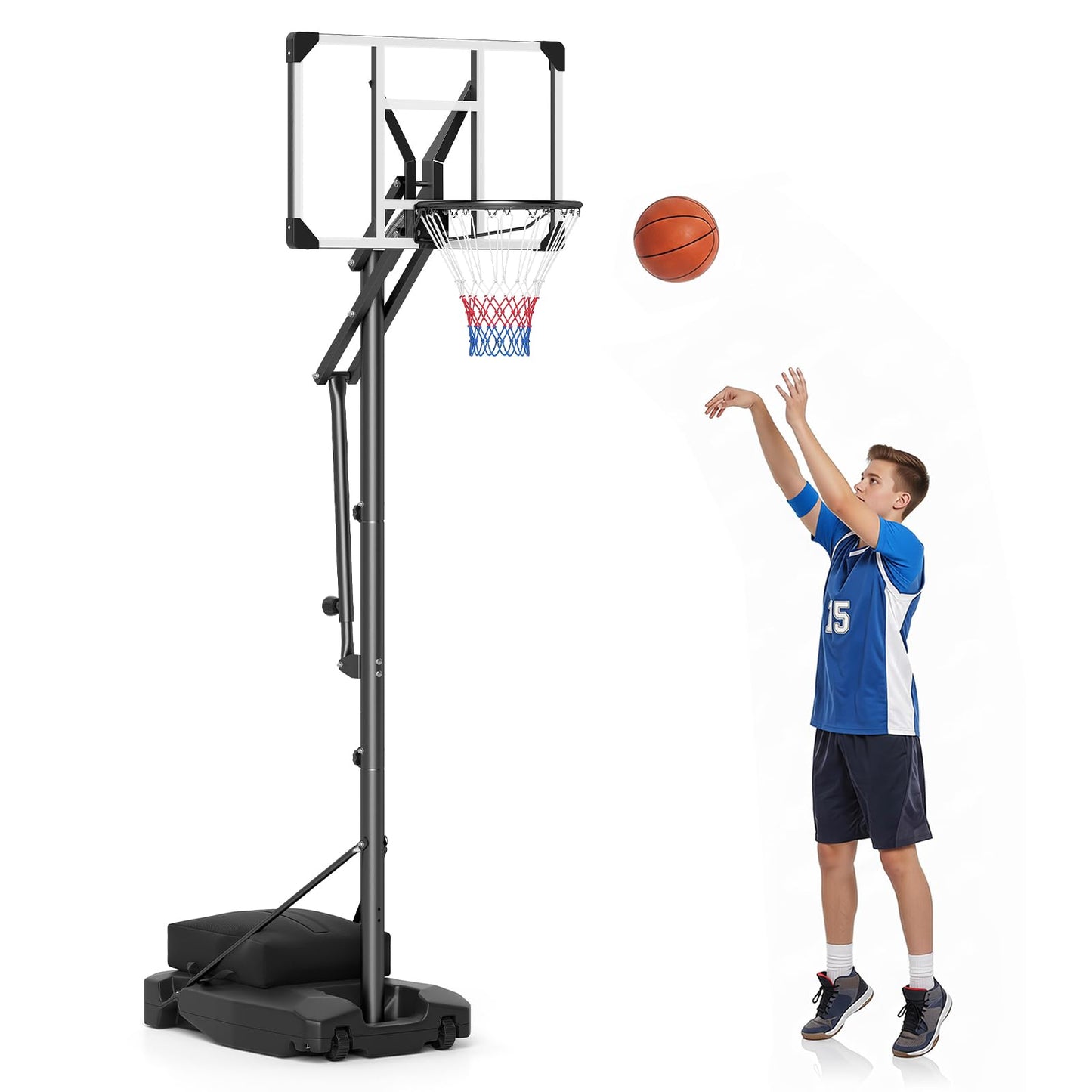 10FT Basketball Hoop and Stand for Kids and Adult