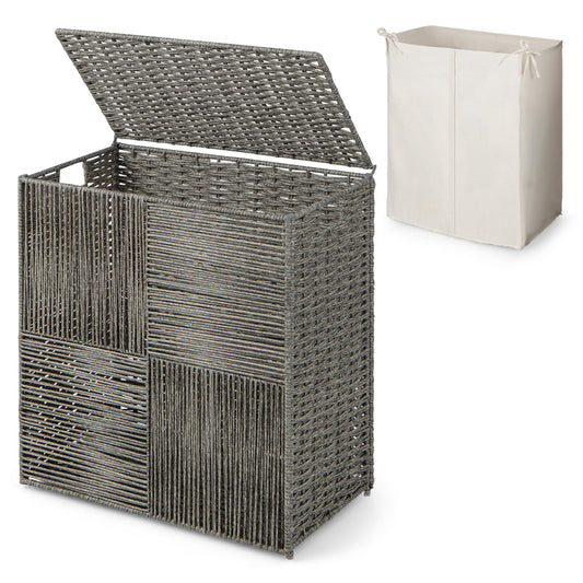 110L Laundry Hamper with Handles and Removable Liner Bag