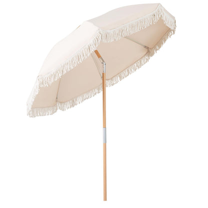 Beach Parasols with Fringe, UPF50+ Sun Protection Sunshade Shelter