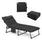Folding Sun Lounger, 4-Level Adjustable Garden Reclining Chaise Lounge Chair Sunbed