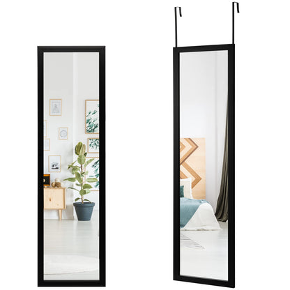 Full Length Over the Door Mirror with Hanging Hooks for Bedroom