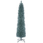 5FT/6FT/7FT Green Pencil Slim Christmas Tree, Traditional Artificial Pine Xmas Tree