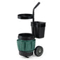 Heavy Duty Rolling Garden Cart with Wheels and Round Bucket
