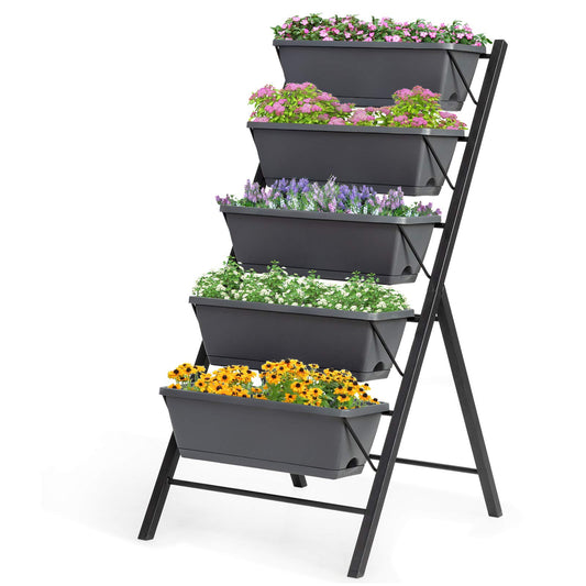 5-Tier Raised Garden Bed with 5 Removable Trays